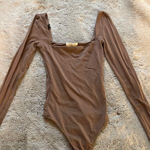 Aritzia light brown bodysuit